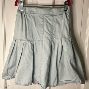 Uniqlo X JW Anderson Denim Pleated Skirt with pockets Light Blue Size 9-10